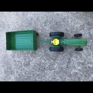 John Deere Toy Tractor & Trailer Combo Metal